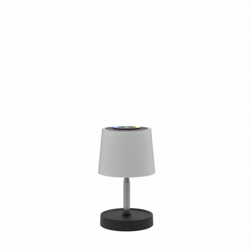 Lámpara de mesa recargable LED RGBW regulable con control táctil para exterior LED/2W/5V IP44 1200 mAh gris