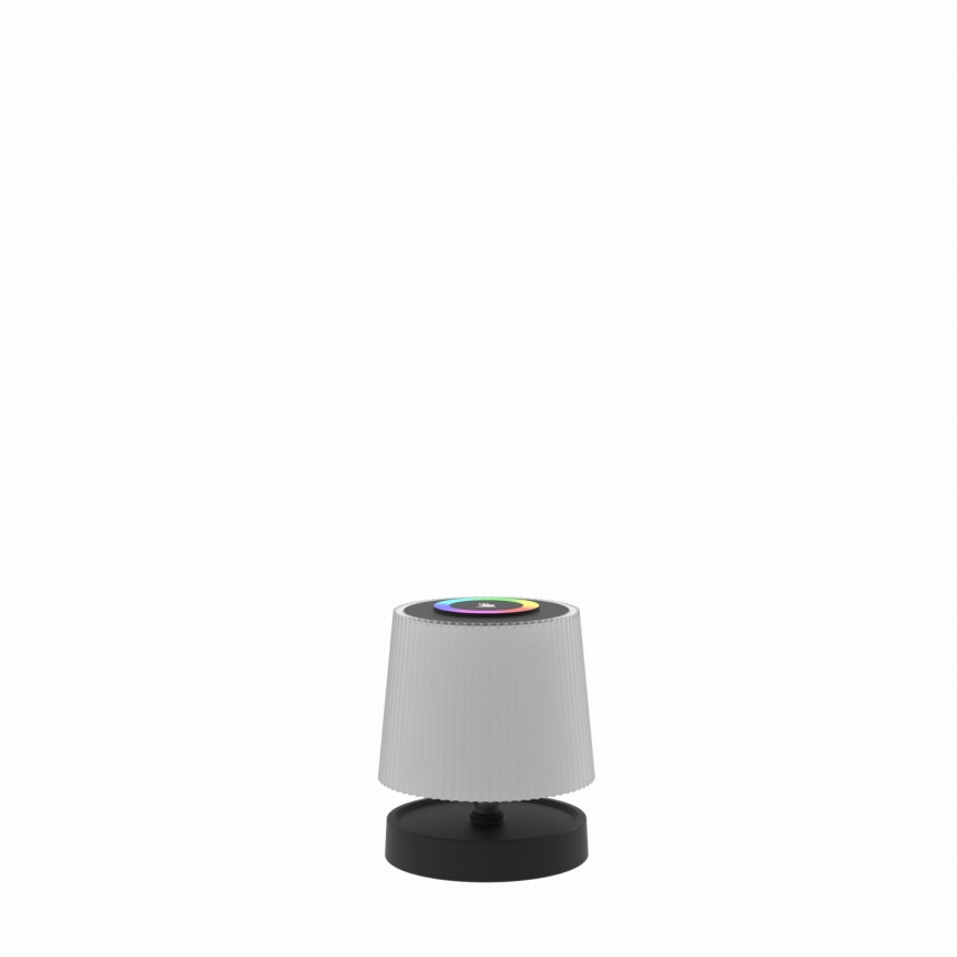 Lámpara de mesa recargable LED RGBW regulable con control táctil para exterior LED/2W/5V IP44 1200 mAh gris