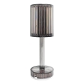 Lámpara de mesa recargable LED táctil SIMPLE LED/1W/5V 3000-6000K 2400 mAh gris ahumado