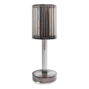 Lámpara de mesa recargable LED táctil SIMPLE LED/1W/5V 3000-6000K 2400 mAh gris ahumado