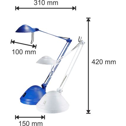 Lámpara de mesa regulable ELA 1xGY6,35/50W/230V/12V azul