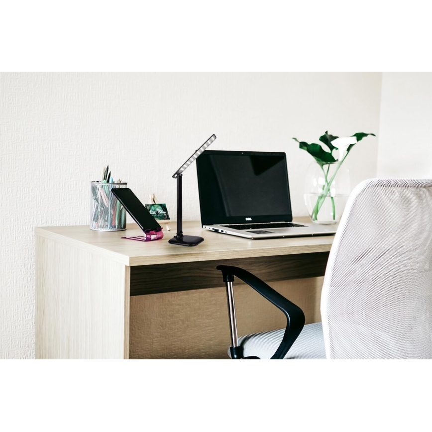 Lámpara de mesa regulable LED táctil JOWI LED/8W/230V negro