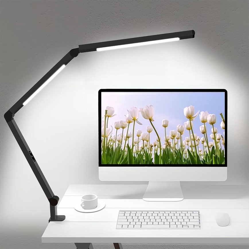 LED Regulable táctil flexible lámpara de mesa POINTIQ LED/12W/230V 3000/4000/5000/6500K CRI 92 negro