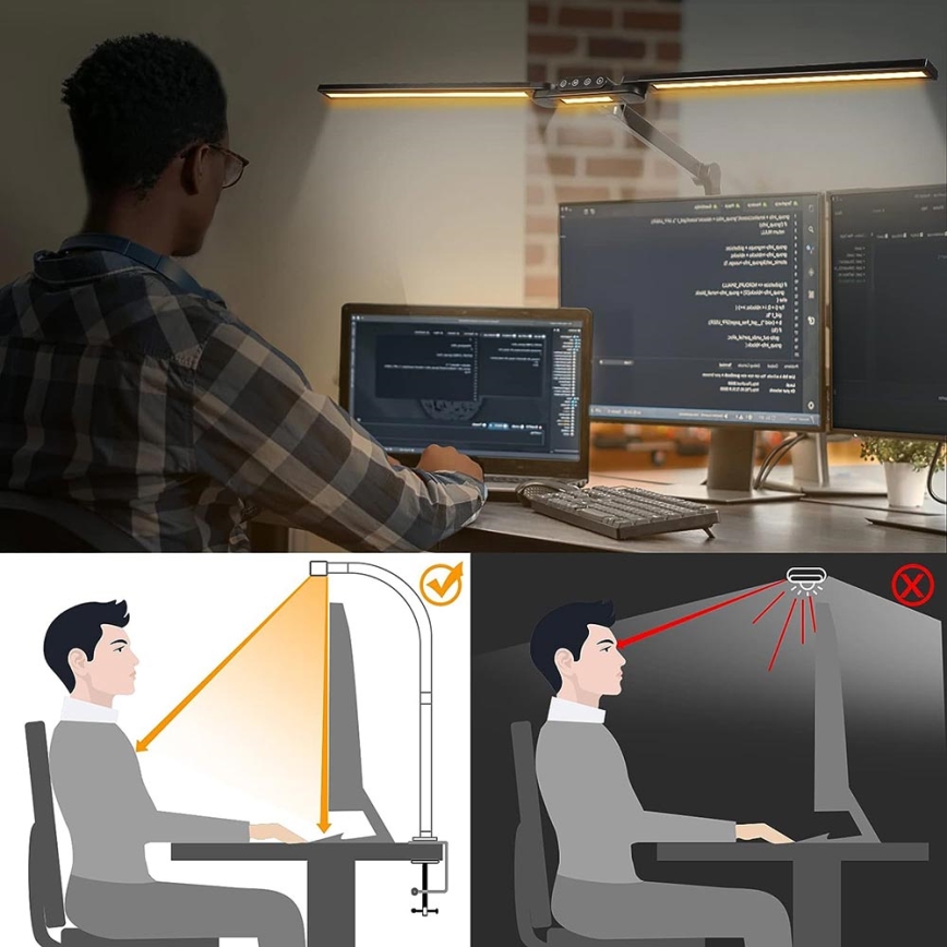 LED Regulable táctil flexible lámpara de mesa POINTIQ LED/24W/230V 3000-6500K CRI 92 negro