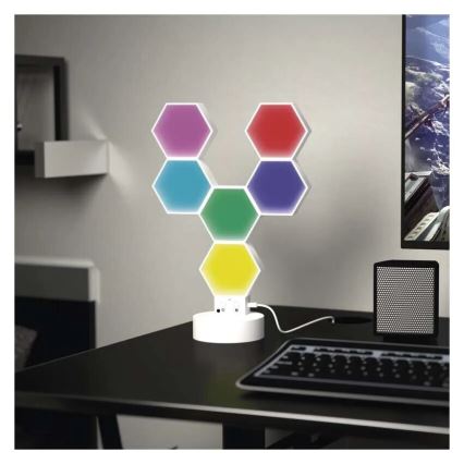 Lámpara de mesa regulable RGBIC GoSmart LED/5,5W/230V Wi-Fi Tuya