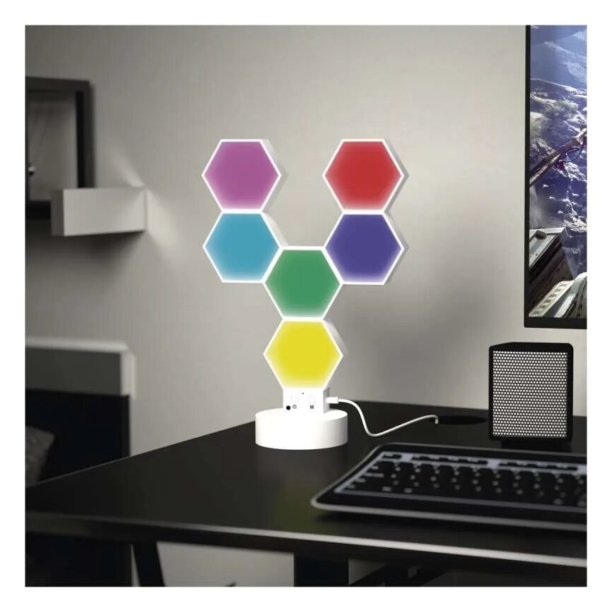 Lámpara de mesa regulable RGBIC GoSmart LED/5,5W/230V Wi-Fi Tuya