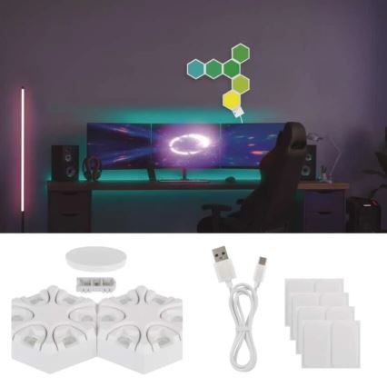 Lámpara de mesa regulable RGBIC GoSmart LED/5,5W/230V Wi-Fi Tuya