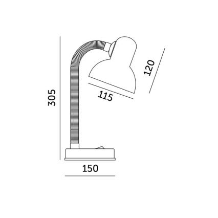 Lámpara de mesa SMIESZEK 1xE27/40W/230V amarillo