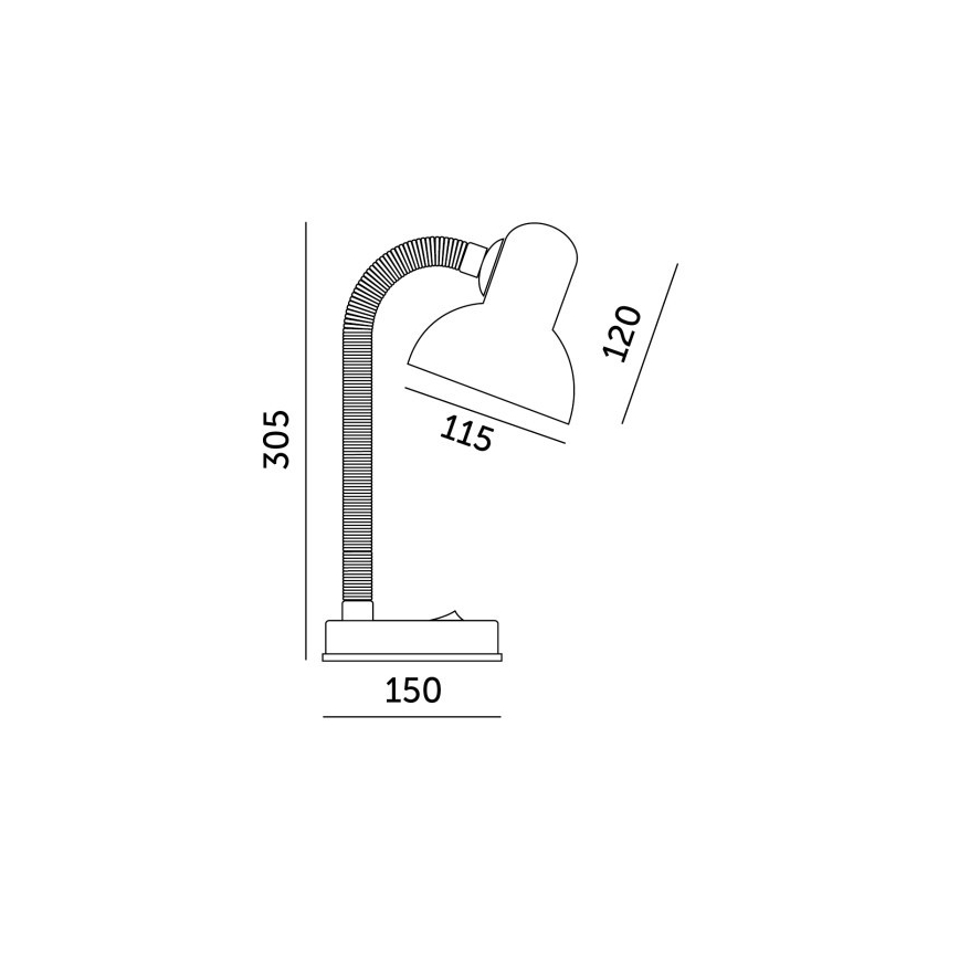 Lámpara de mesa SMIESZEK 1xE27/40W/230V negro