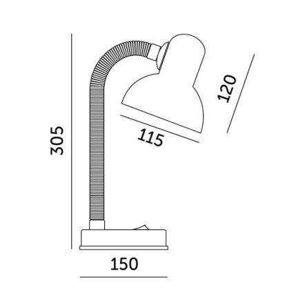 Lámpara de mesa SMIESZEK 1xE27/40W/230V rosa
