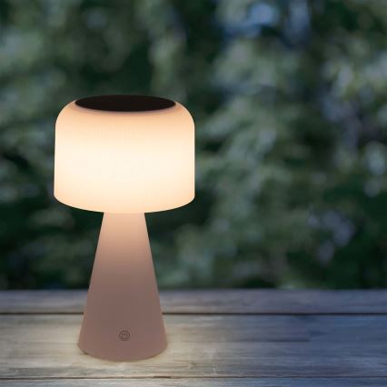 Lámpara solar LED de mesa táctil regulable LIMA LED/3,7V 1800 mAh 3000/4000/5000K IP44 blanco