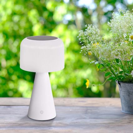 Lámpara solar LED de mesa táctil regulable LIMA LED/3,7V 1800 mAh 3000/4000/5000K IP44 blanco