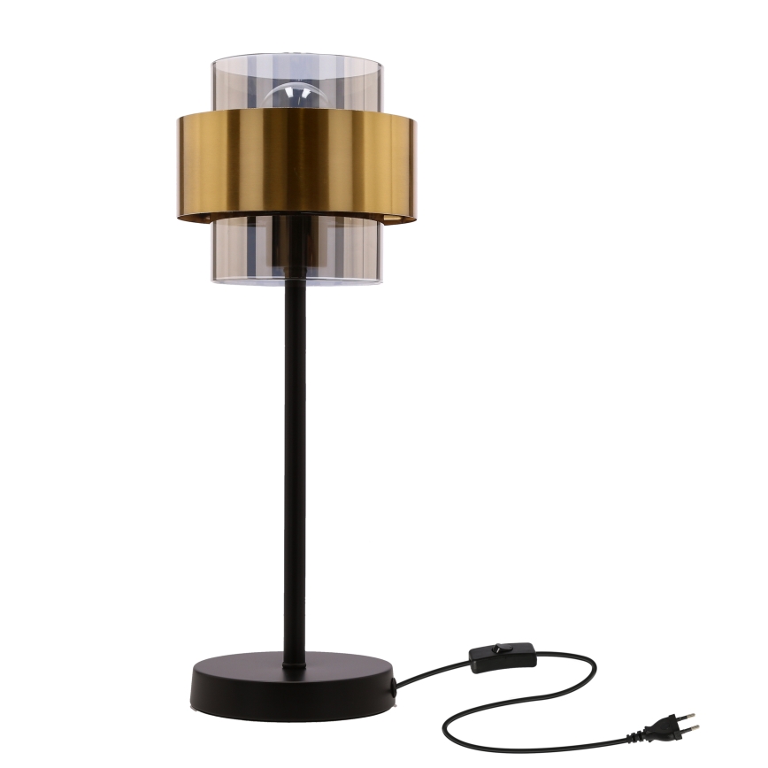 Lámpara de mesa SPIEGA 1xE27/60W/230V dorado/negro