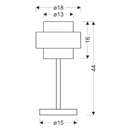 Lámpara de mesa SPIEGA 1xE27/60W/230V dorado/negro