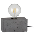 Lámpara de mesa STRONG DOUBLE 1xE27/25W/230V hormigón - Certificado FSC