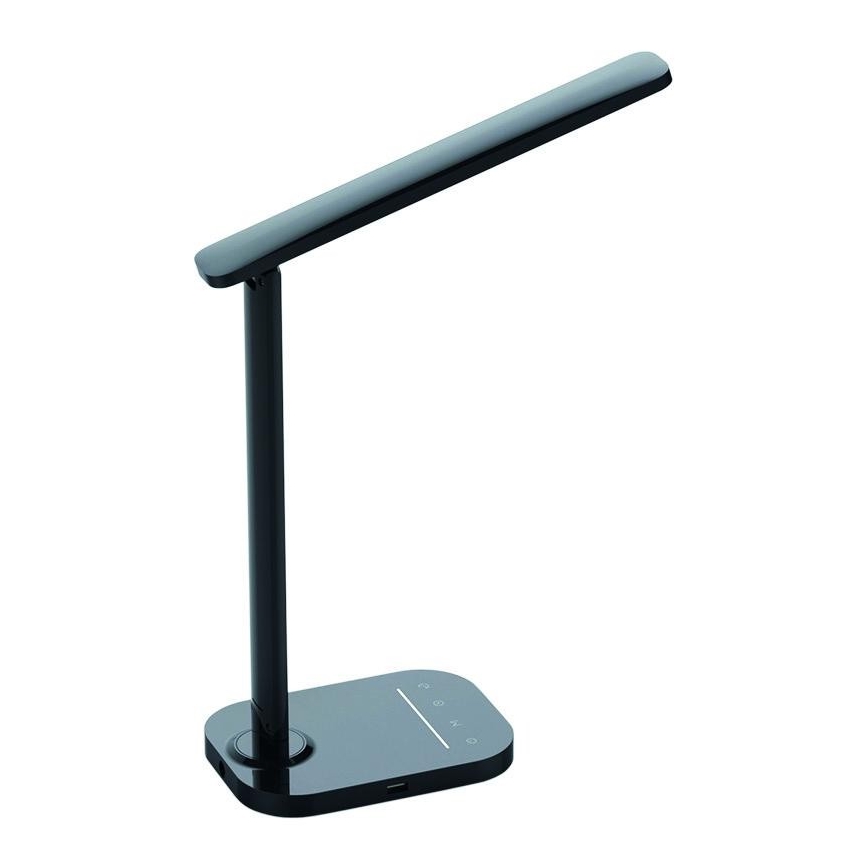 Lámpara de mesa táctil LED regulable con conector USB KIARA LED/7W/230V negro