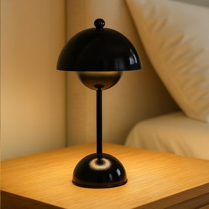 Lámpara de mesa táctil recargable LED COSTA LED/3W/5V 2400 mAh 3000-6000K negra