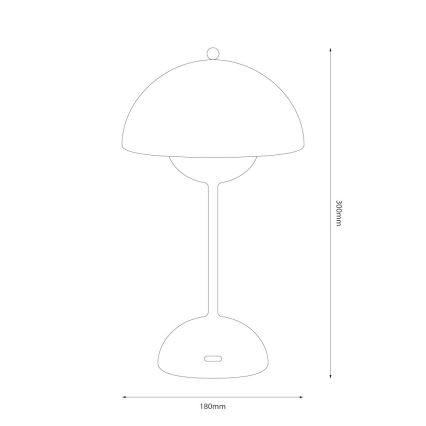 Lámpara de mesa táctil recargable LED COSTA LED/3W/5V 2400 mAh 3000-6000K negra