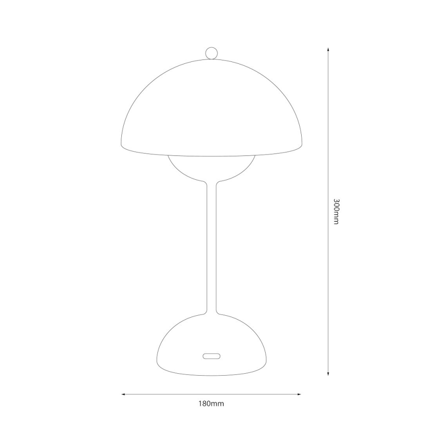 Lámpara de mesa táctil recargable LED COSTA LED/3W/5V 2400 mAh 3000-6000K negra