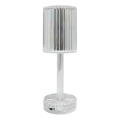 Lámpara de mesa táctil recargable LED SIMPLE LED/1W/5V 2400 mAh 3000-6000K transparente