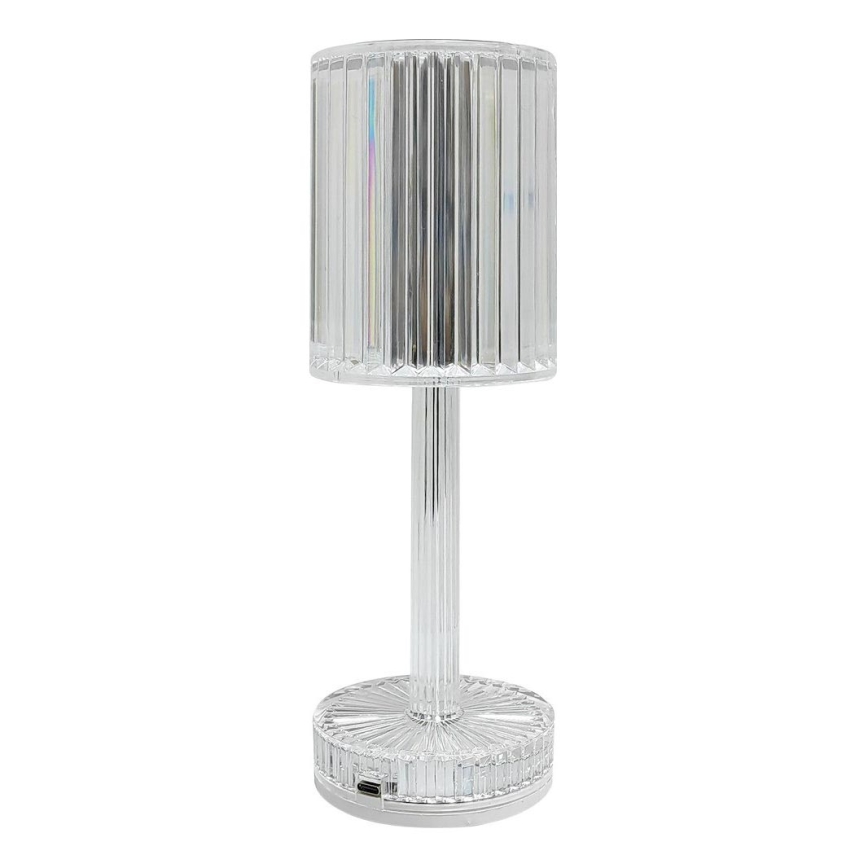 Lámpara de mesa táctil recargable LED SIMPLE LED/1W/5V 2400 mAh 3000-6000K transparente