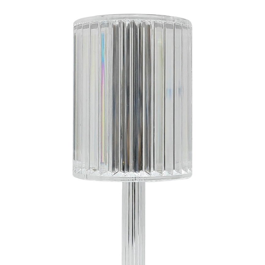 Lámpara de mesa táctil recargable LED SIMPLE LED/1W/5V 2400 mAh 3000-6000K transparente
