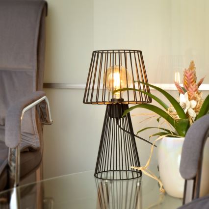 Lámpara de mesa TORRI 1xE27/15W/230V negro