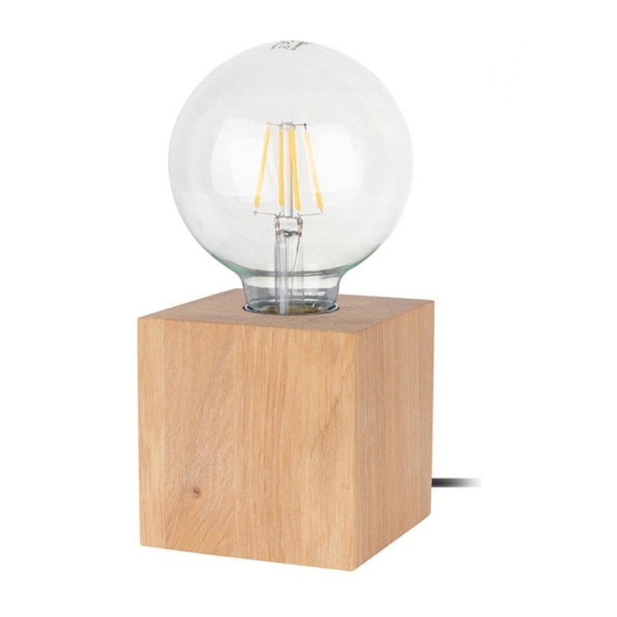 Lámpara de mesa TRONGO SQUARE 1xE27/25W/230V roble