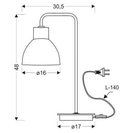 Lámpara de mesa VARIO 1xE27/60W/230V