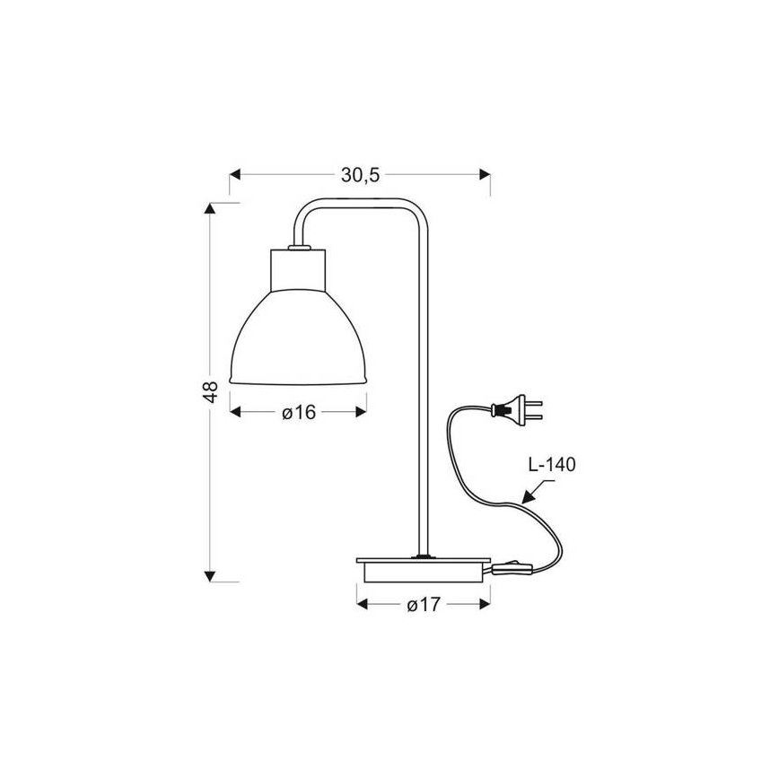 Lámpara de mesa VARIO 1xE27/60W/230V