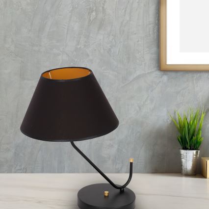 Lámpara de mesa VICTORIA 1xE27/60W/230V negro