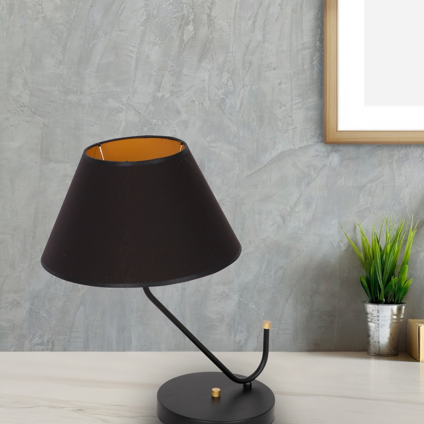 Lámpara de mesa VICTORIA 1xE27/60W/230V negro