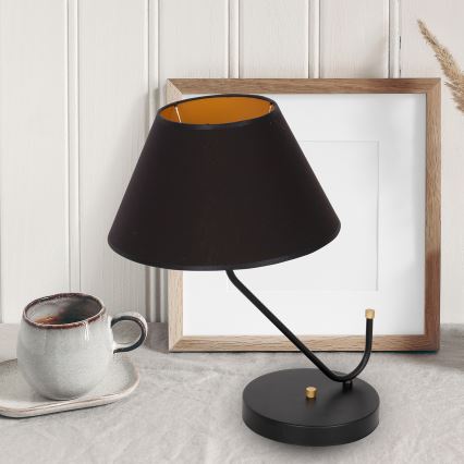 Lámpara de mesa VICTORIA 1xE27/60W/230V negro