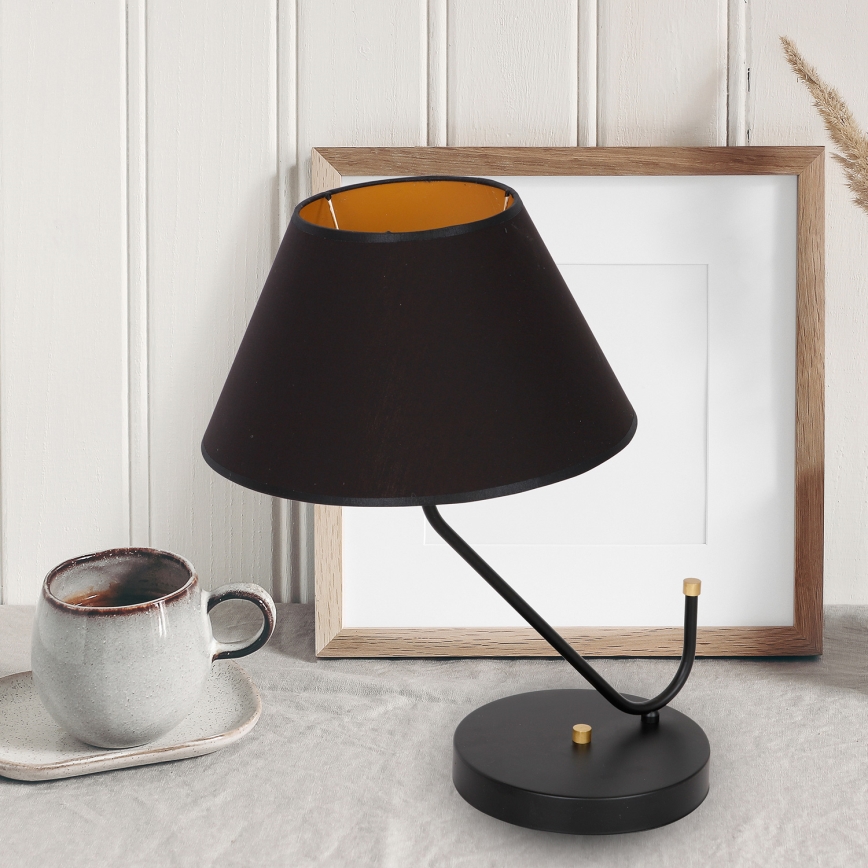 Lámpara de mesa VICTORIA 1xE27/60W/230V negro