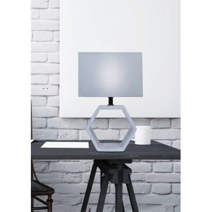 Lámpara de mesa VIDAL 1xE27/40W/230V gris