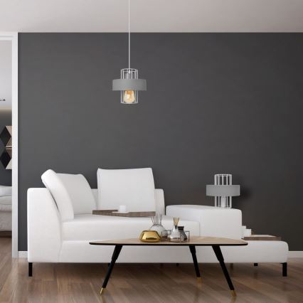 Lámpara de mesa VOLTA 1xE27/15W/230V gris