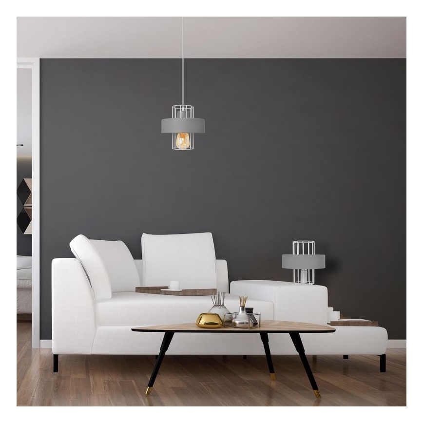Lámpara de mesa VOLTA 1xE27/15W/230V gris