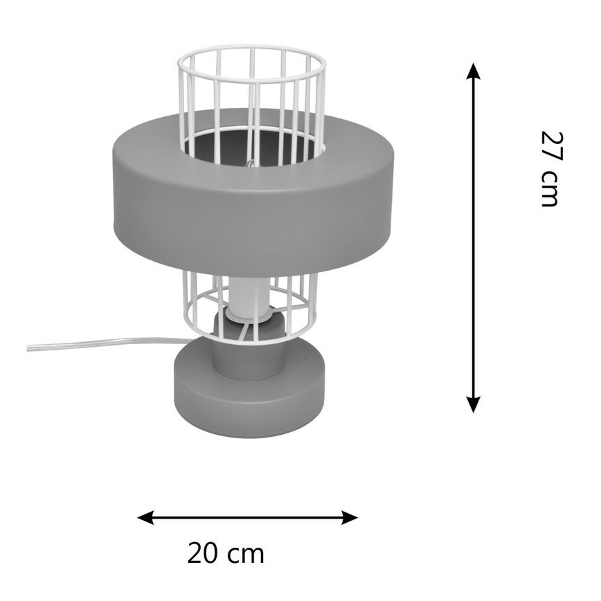 Lámpara de mesa VOLTA 1xE27/15W/230V gris