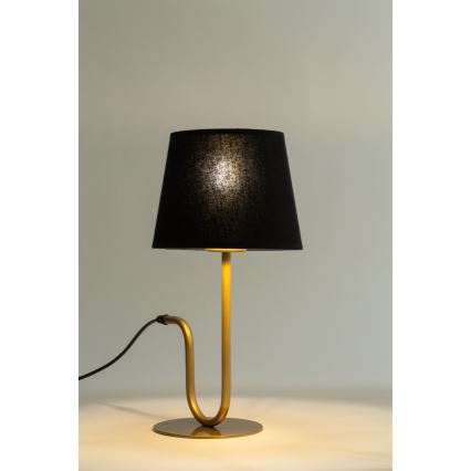 Lámpara de mesa VOLUTTO 1xE27/60W/230V negro/cobre