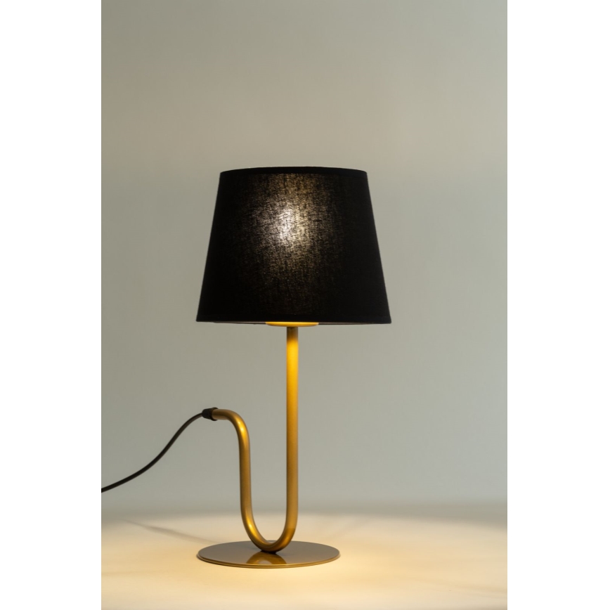 Lámpara de mesa VOLUTTO 1xE27/60W/230V negro/cobre