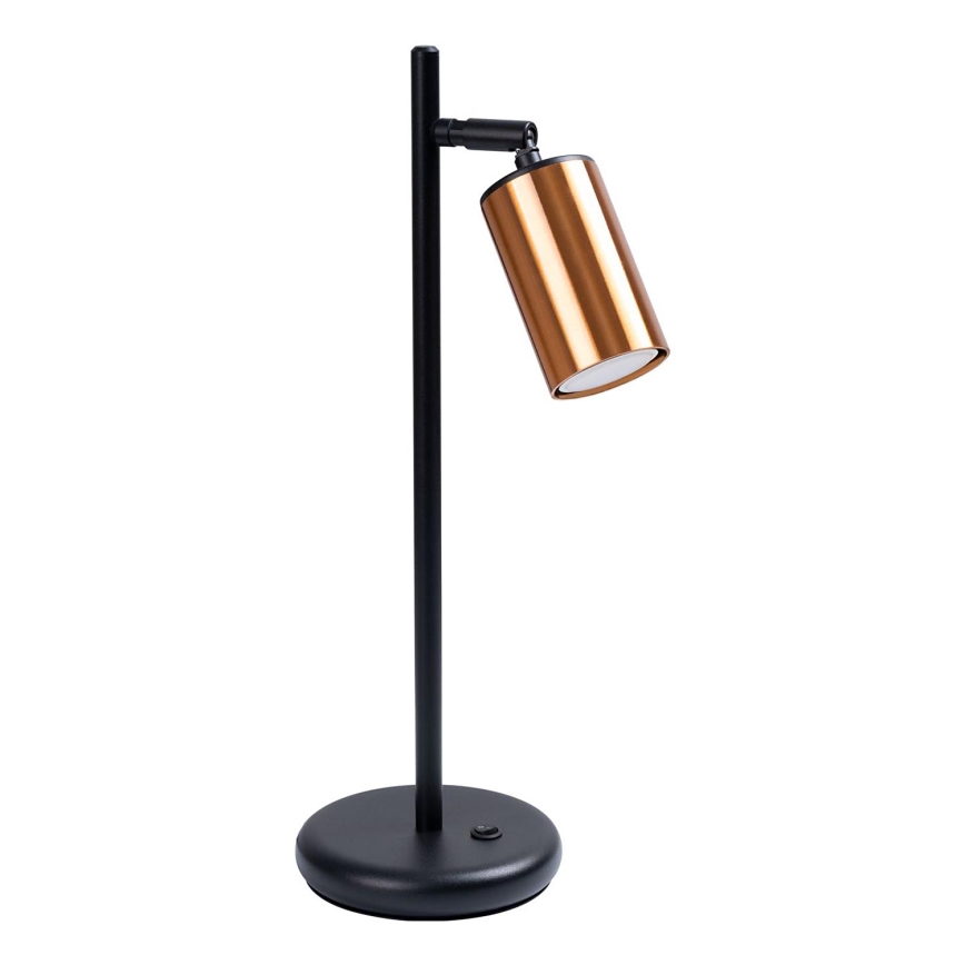 Lámpara de mesa WINX 1xGU10/10W/230V negro/cobre