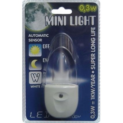 Lámpara de noche enchufable MINI-LIGHT (luz azul)