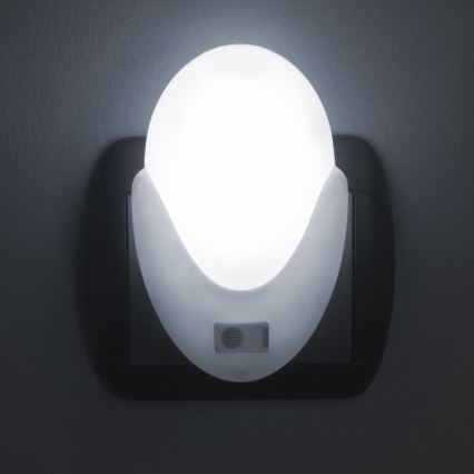Lámpara de orientación LED con sensor crepuscular para toma LED/1W/230V
