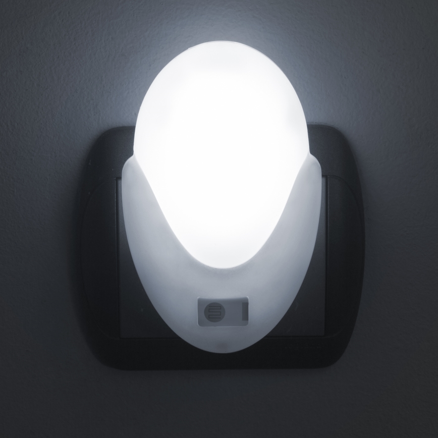 Lámpara de orientación LED con sensor crepuscular para toma LED/1W/230V