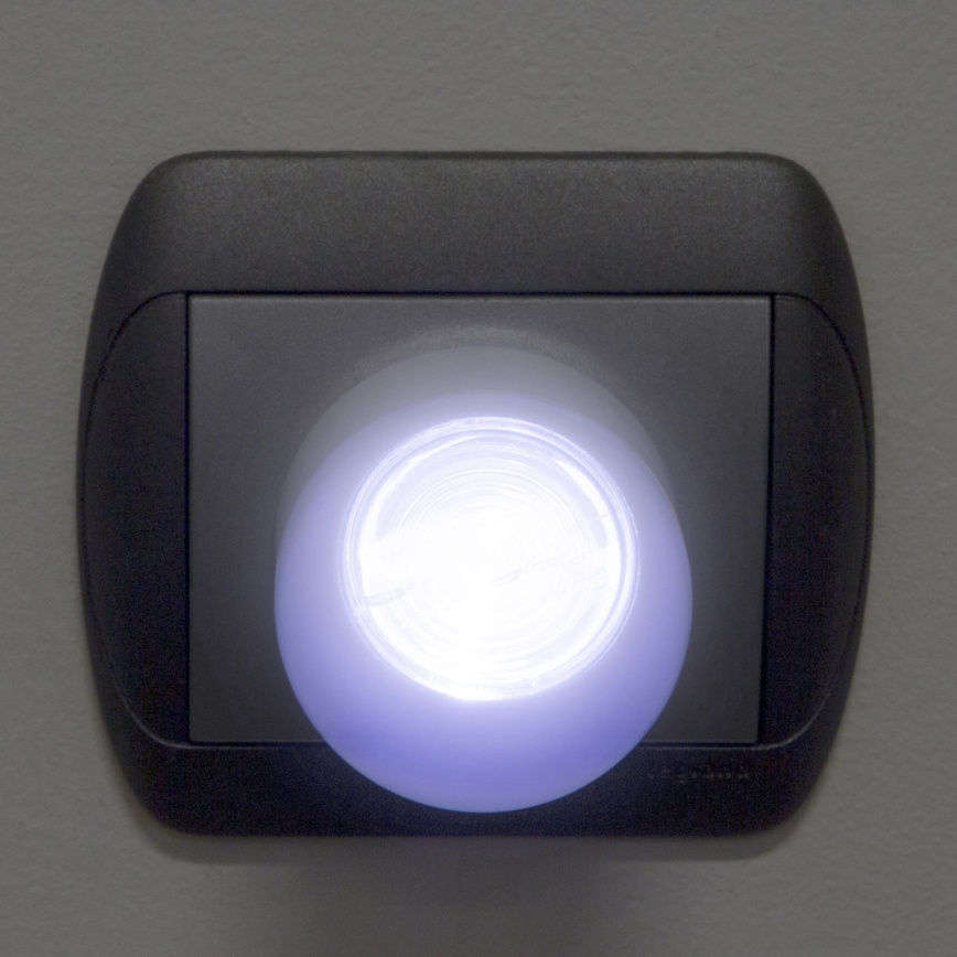 Lámpara de orientación LED con sensor crepuscular para toma LED/1W/230V