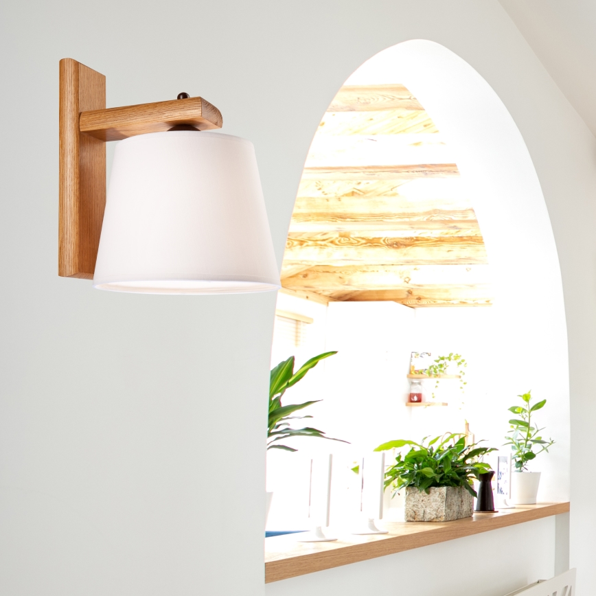 Lámpara de pared 1xE27/60W/230V roble