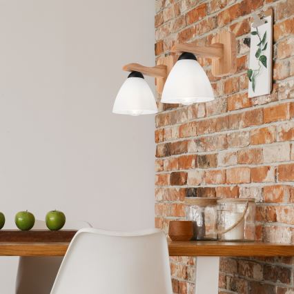 Lámpara de pared ADRIANO 1xE27/60W/230V roble