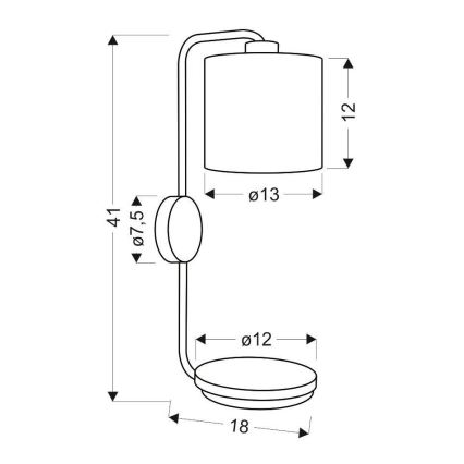 Lámpara de pared ALPINE 1xE14/40W/230V