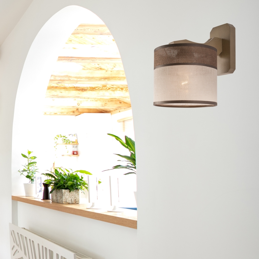 Lámpara de pared ANDREA 1xE27/60W/230V haya