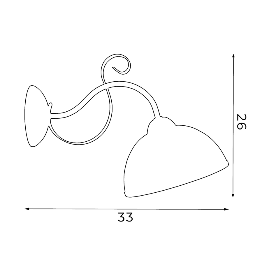 Lámpara de pared ANTICA 1xE27/60W/230V